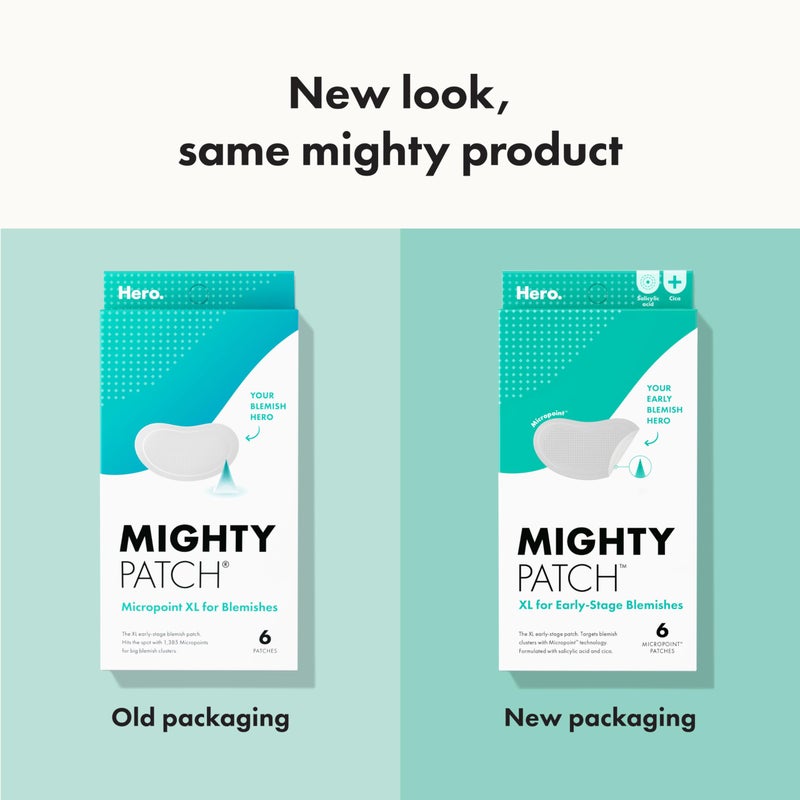 Mighty Patch Micropoint Large Hydrocolloid Pimple Patches for Face Blemishes from Hero Cosmetics, Acne Stickers for Early Stage Zits & Hidden Pimples, 1,385 Proprietary Micropoints, 6 Count - Image 3