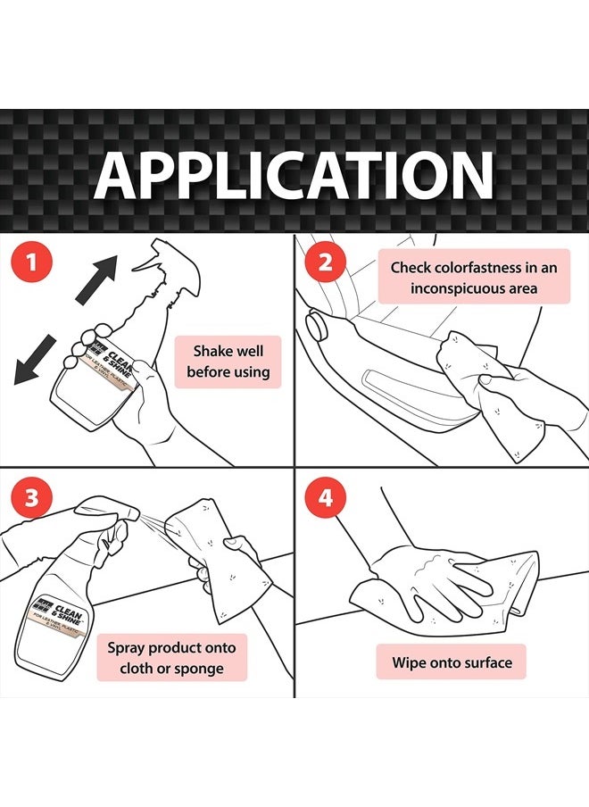 MALCO Clean & Shine Interior Car Cleaner and Dressing – Restore Leather, Plastic and Vinyl Surfaces in Your Vehicle/Clean, Condition and Protect in 1 Simple Step / 1 Gallon (125901)  - Image 3