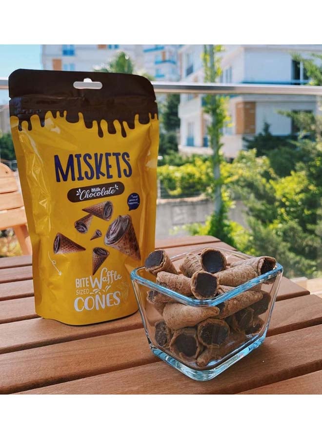 Miskets Belgian Milk Chocolate Filled Waffle Cones, 70 gr - Image 2