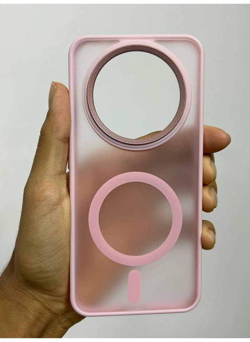 Magsafe Leather Generic Back Case Compatible with Realme 14 Pro Plus. - Image 2