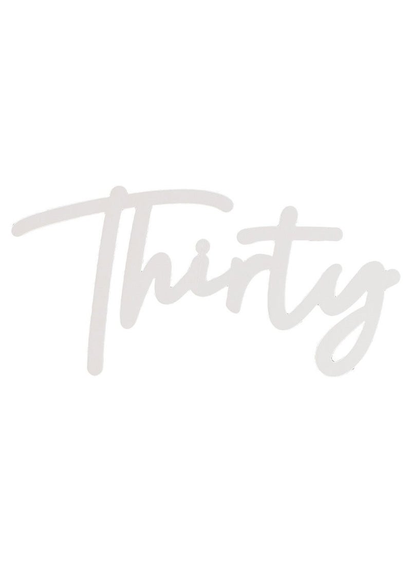 Ginger Ray Thirty Banner White Cardboard 70cm - Image 1