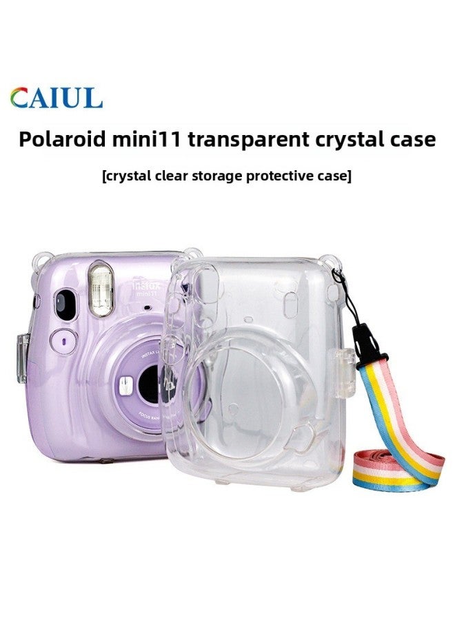 Fuji Clapper Mini12/SE/99 Camera Bag 7 Transparent 90 Leather Case 25 Storage 40 Protective Case Realistic-Color:Mini12 Retro Bag Blue With Straps⚑ - Image 5