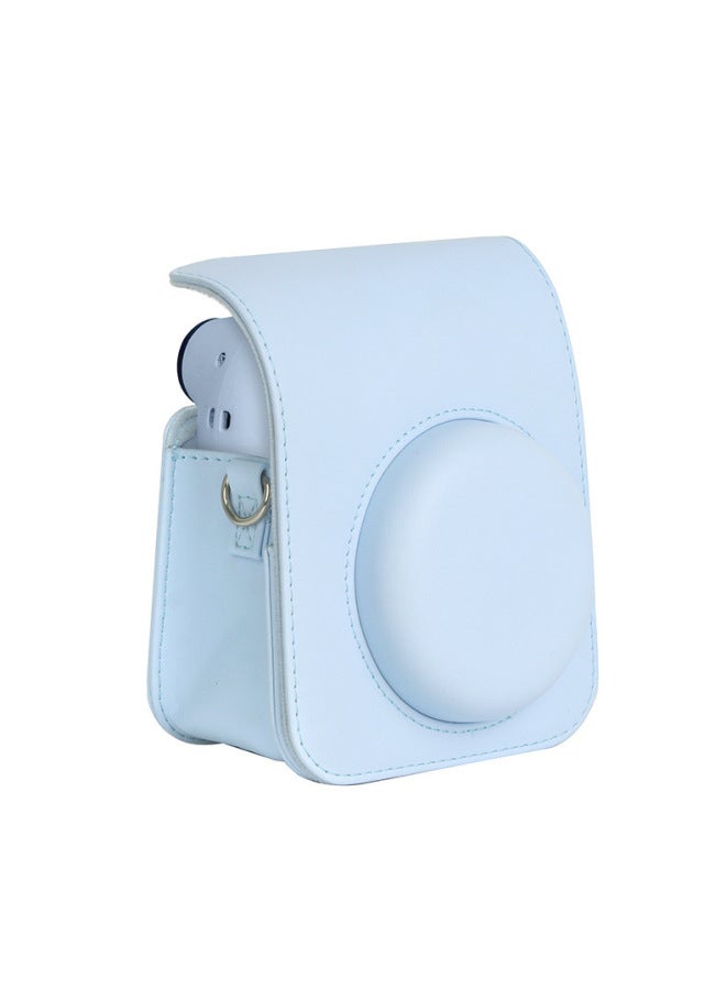 Fuji Clapper Mini12/SE/99 Camera Bag 7 Transparent 90 Leather Case 25 Storage 40 Protective Case Realistic-Color:Mini12 Retro Bag Blue With Straps⚑ - Image 1