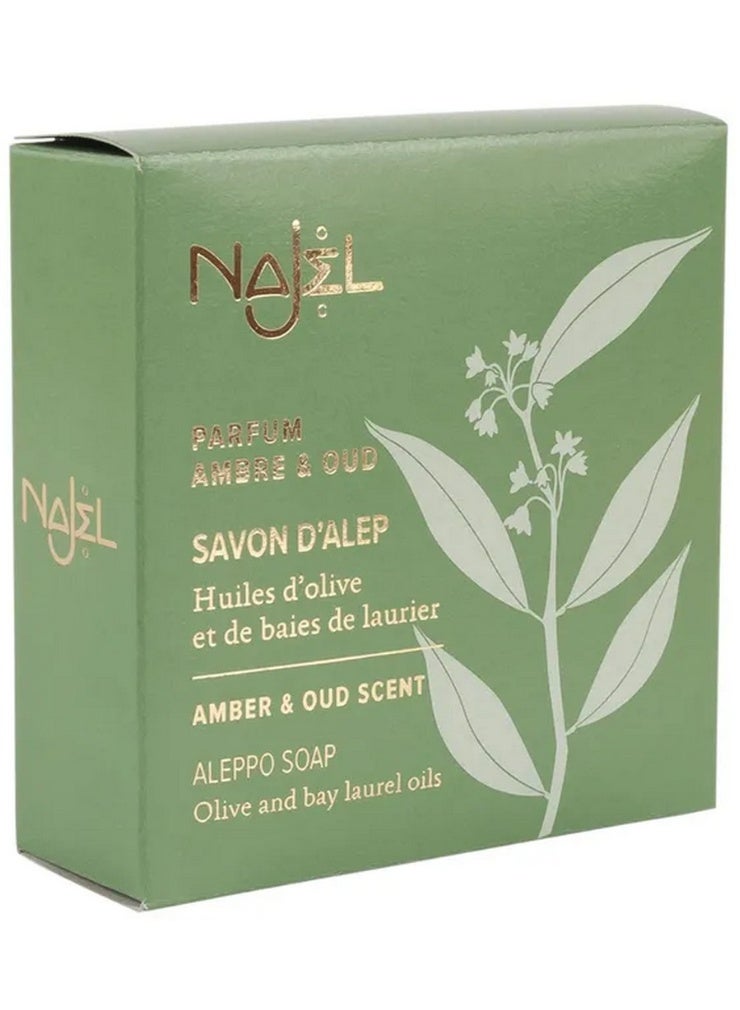 najel Aleppo Soap With Amber & Oud Scent 150G - Image 1