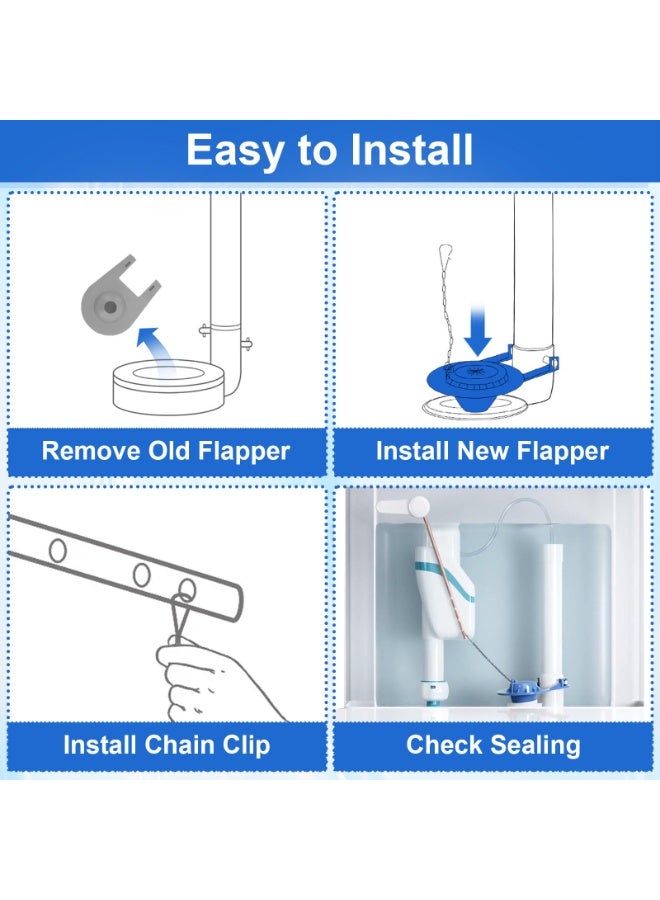 SANMUGEED Universal Toilet Flapper Replacement Toilet Flapper for Efficient Toilet Bowl 2Inch - Image 5