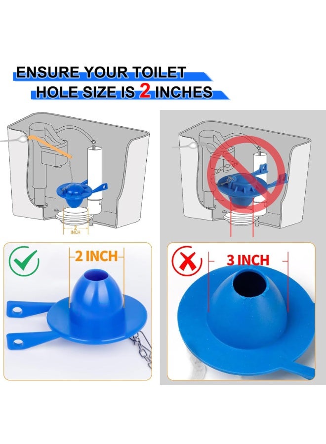 SANMUGEED Universal Toilet Flapper Replacement Toilet Flapper for Efficient Toilet Bowl 2Inch - Image 2