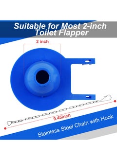 SANMUGEED 2 Packs Toilet Flapper 2 Inch, Universal Toilet Flapper Replacement for American Standard Toilets, Toilet Tank Repair Kit Rubber Flapper Replacement with Flapper Chain  - Image 2