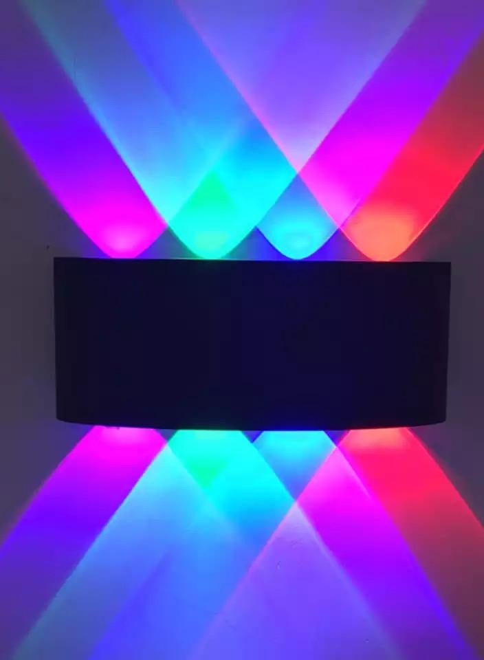 Happy Light Multi-colored aluminum LED wall lamp, 8 bulbs, outdoor and indoor - Image 2