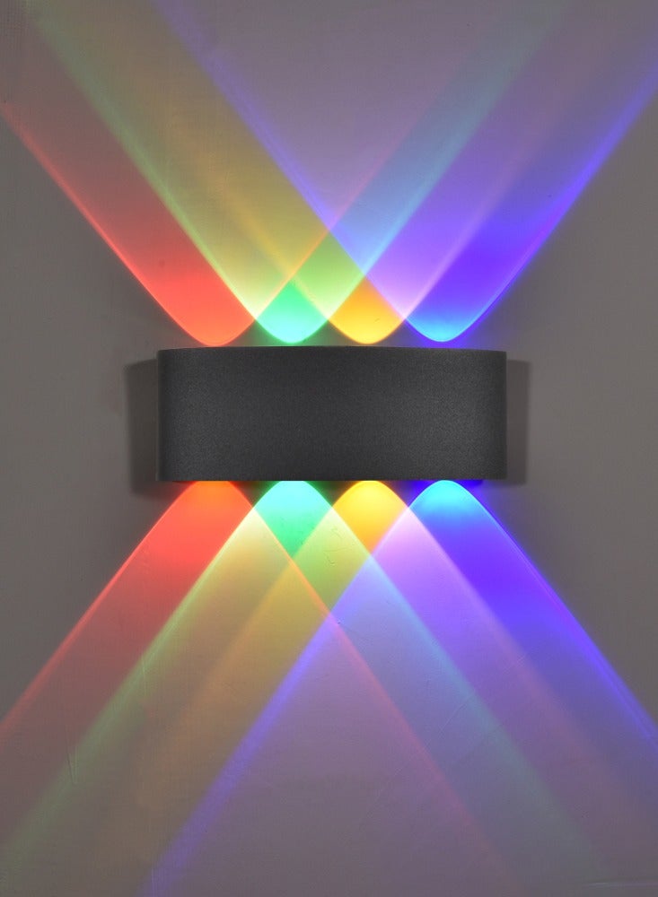 Happy Light Multi-colored aluminum LED wall lamp, 8 bulbs, outdoor and indoor - Image 1