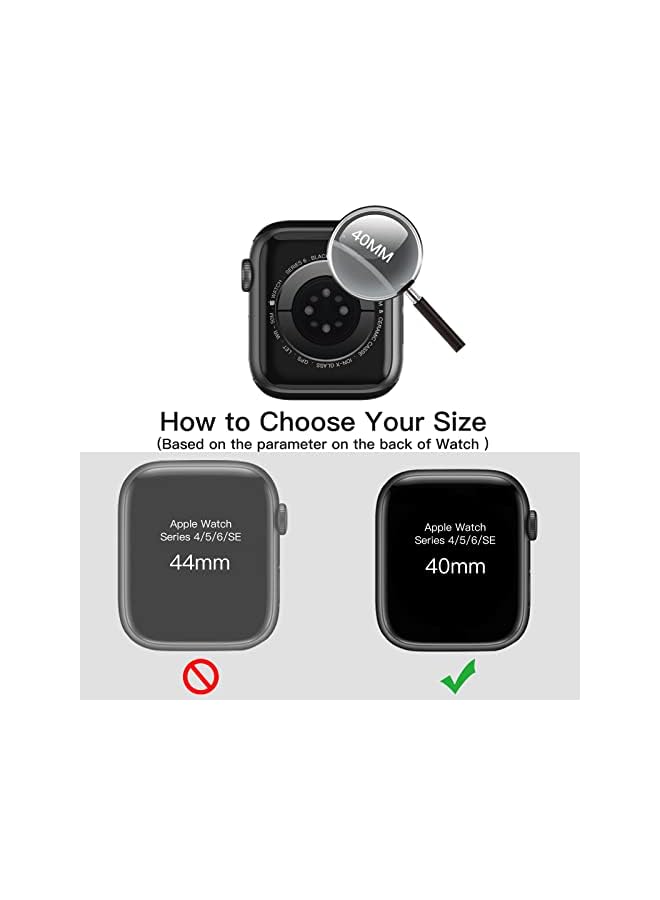 Jetech حافظة مع واقي شاشة متوافق مع Apple Watch SE (2022/2020) /Series 6 5 4 40 مم غطاء حماية شامل مدمج من الزجاج المقوى عالي الحساسية، قطعتان (أسود) - Image 3
