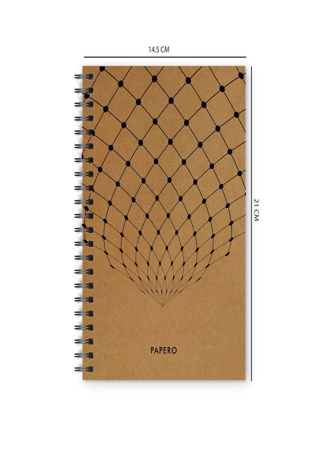 PaperO A5 80 GSM Dot Grid Notebook | 5MM Dot Design | A5 Size (21.0 x 14.5 cm) | Ideal for Architects & Designers | Kraft Cover | 100 Pages | DOT Design 2 | Pack of 2 - Image 2