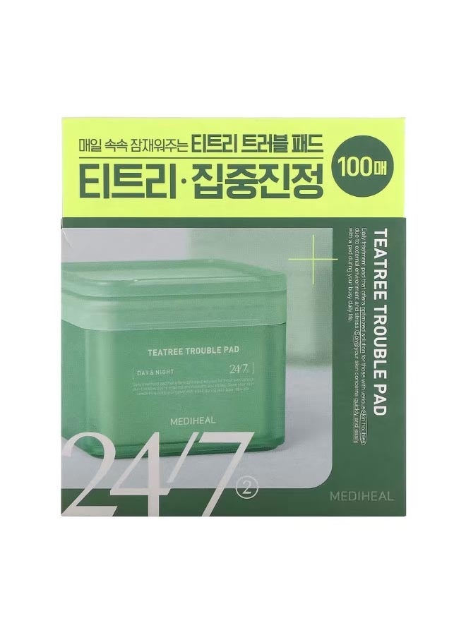 MEDIHEAL Tea Tree Trouble Pad 100 Pads 5.74 fl oz 100 ml - Image 2