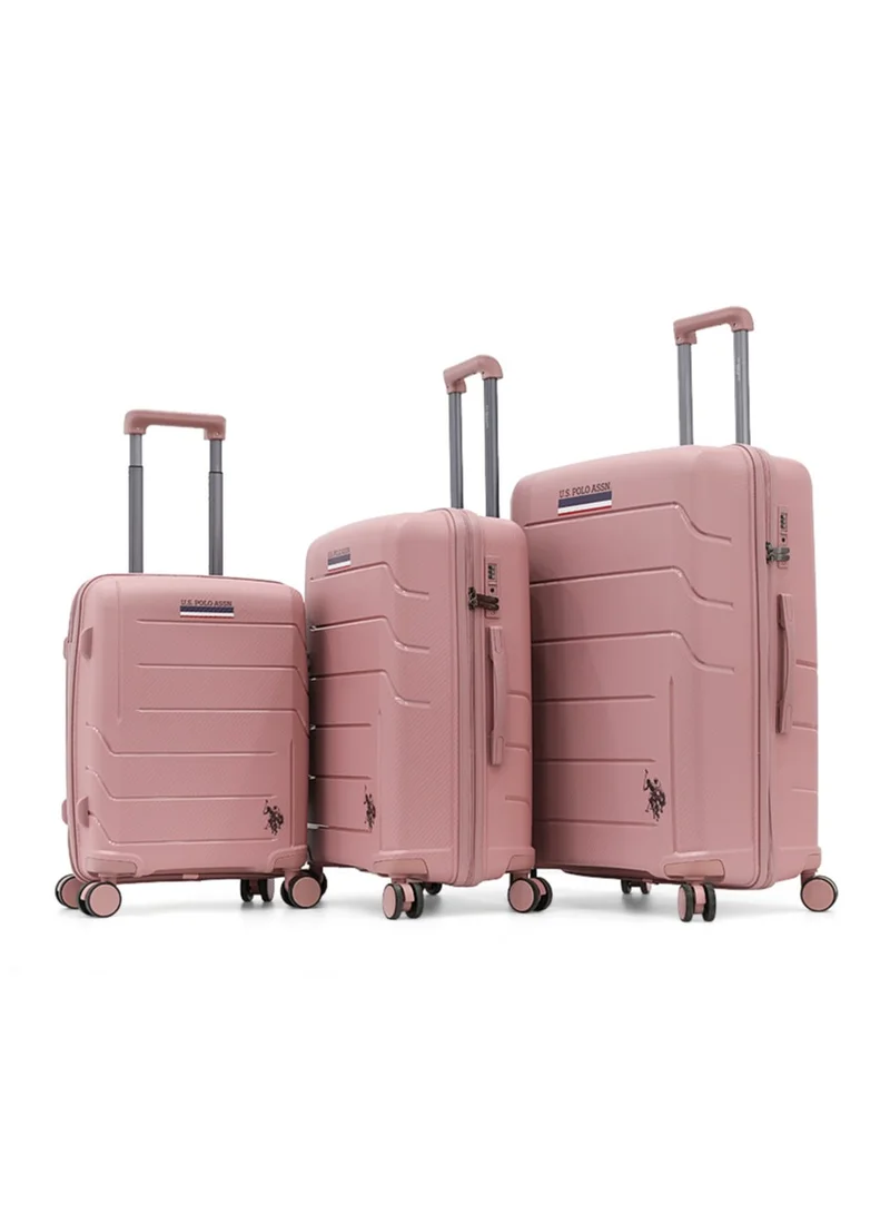يو اس بولو اسن U.S. Polo Assn. 3-Piece Hardshell Luggage Set | 20" 24" 28" Spinner Suitcases with TSA Lock - Complete Travel Systemr
