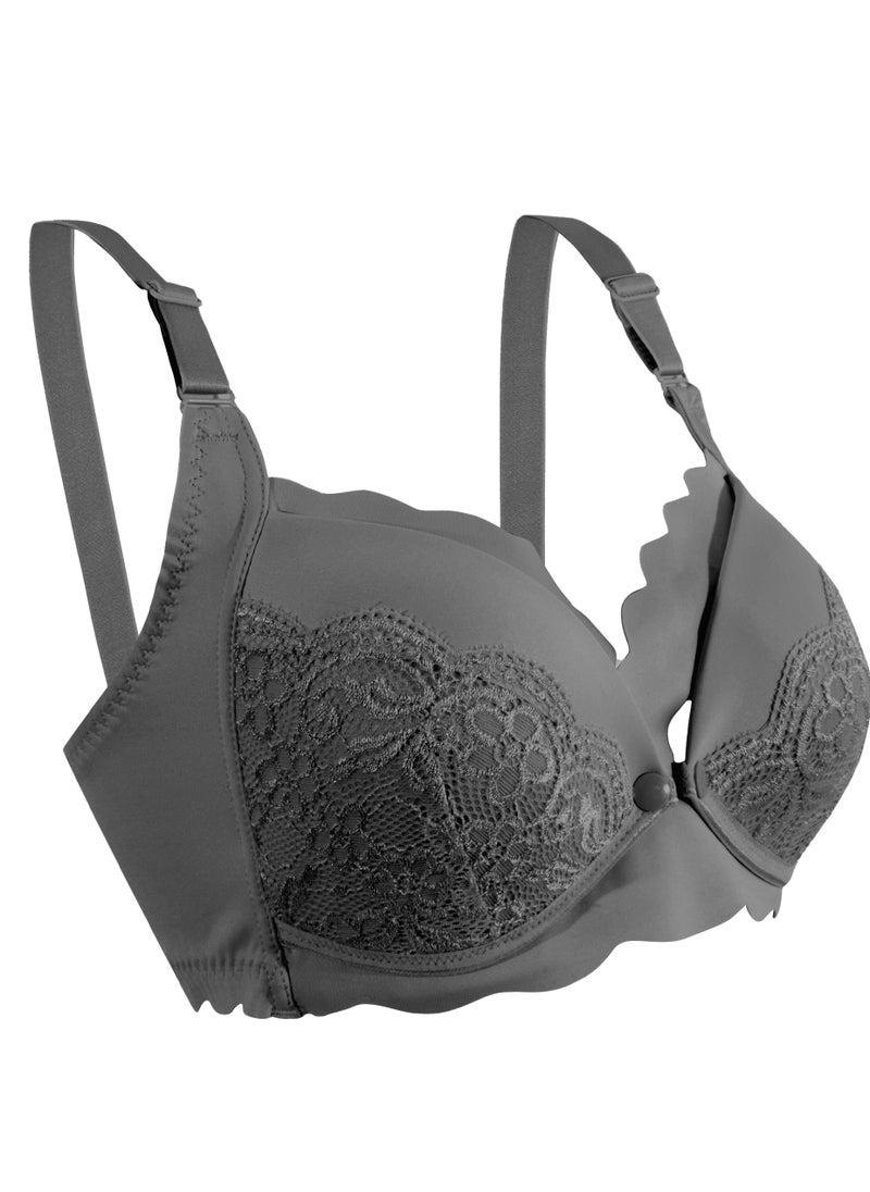 Okus - Elegant Seamless Maternity And Nursing Bra - Black - X Large - Image 1