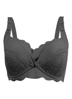 Elegant Seamless Maternity And Nursing Bra - Black - X Large