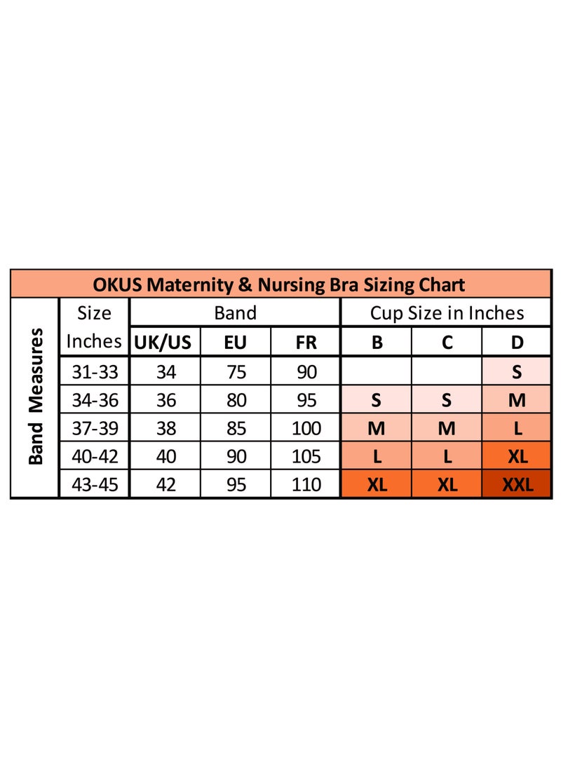 Okus - Elegant Seamless Maternity And Nursing Bra - Black - X Large - Image 1