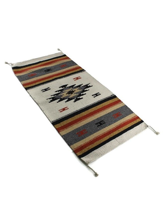 Onyx Arrow - Southwest Area Rug 20 X 40 Inches Center Diamond Cream Black Multi - Image 1