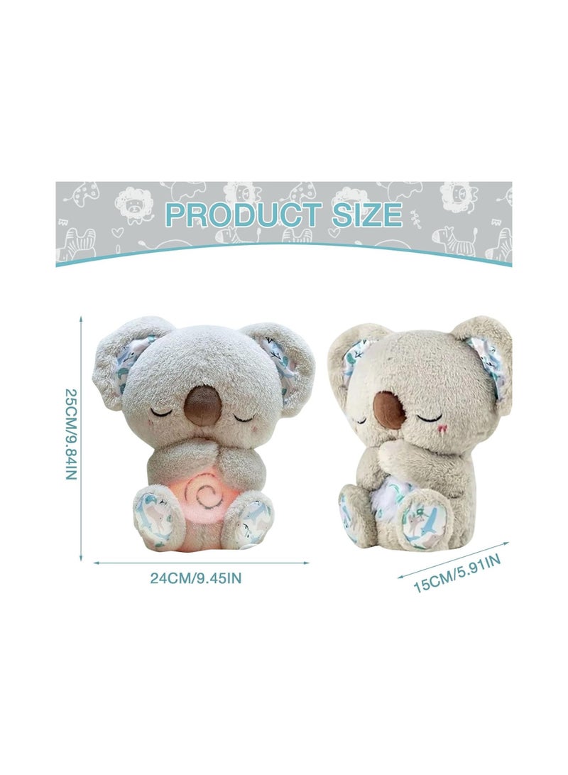 Plush Cuddly Toy, The Relief Koala Breathing, Anxiety Relief Koala Breathing, Portable Plush Baby Toy with Sensory Details Music Lights & Rhythmic Breathing Motion - Image 3