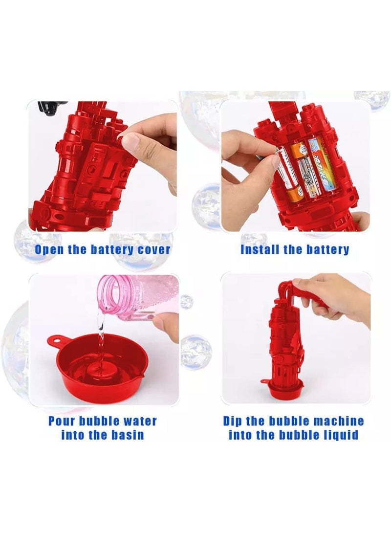 Graphene 8 Holes Electric Bubble Gun for Kids with Soap Solution for Home and Outdoor Use for Boys and Girls - Image 4