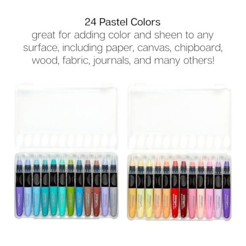 KINGART Pastel GEL STICK Set, Artist Pigment Crayons, 24 Unique Colors, Water Soluble, Creamy, and Odorless, Use on Paper, Wood, Canvas and more - Image 3