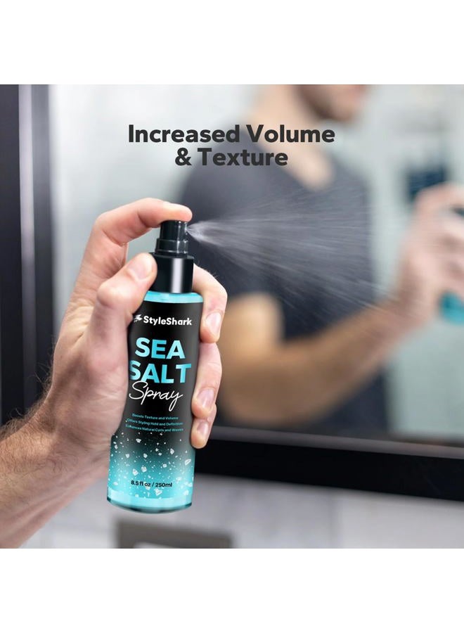 StyleShark Sea Salt Spray for Hair Men & Women (8.5 Fl Oz), Sea Salt Spray for Men, Beach Wave & Volumizing Texturing Sprays to Add Volume & Texture - Image 3