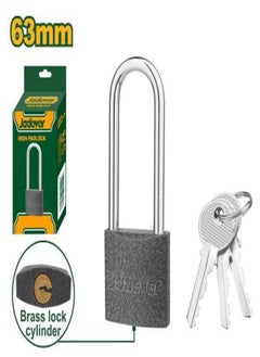 Jadever Jadever Iron Padlock 63Mm 400G - Brass Cylinder - Long Ring Jdpd5560L 