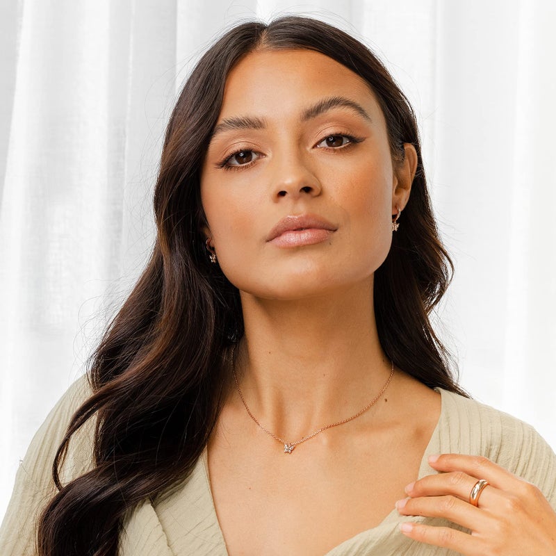 PAVOI 14K Rose Gold Plated Butterfly Pendant Necklace | Friendship Cute Necklaces for Women | CZ Butterfly Necklaces - Image 5