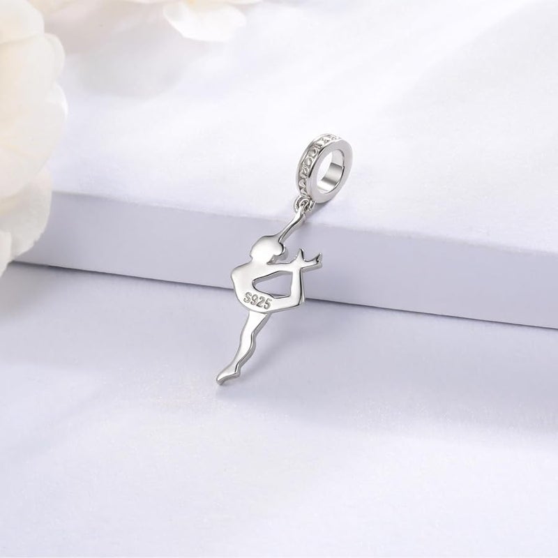 Sariel Gymnastics Charms for Necklace Bracelet 925 Sterling Silver Gymnast Bead Jewelry Gifts Teens Girls Women Daughter - Image 4