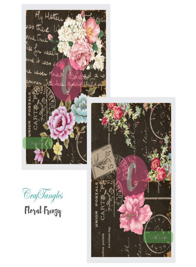 CrafTangles Decoupage Paper Pack - Floral Frenzy (A4) - 4 Sheets - Image 5