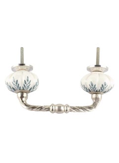 Indian-Shelf IndianShelf 1 Pack Ceramic Grey Drawer Pulls T Bar Vintage Kitchen Cabinet Handles Silver Hardware 4 Hole to Hole Dresser Door Handle BH688CK1628  - Image 2