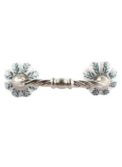 Indian-Shelf IndianShelf 1 Pack Ceramic Grey Drawer Pulls T Bar Vintage Kitchen Cabinet Handles Silver Hardware 4 Hole to Hole Dresser Door Handle BH688CK1628  - Image 1