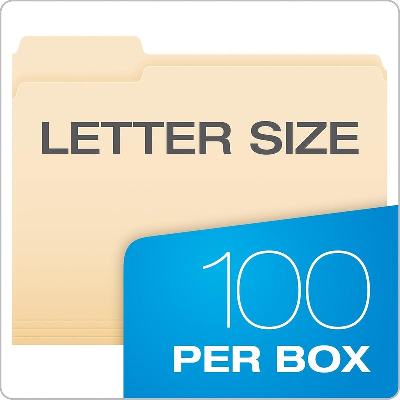 Pendaflex Interior File Folders, 1/3 Cut, Top Tab, Letter, Manila 100 Per Box, (4210 1/3) - Image 4