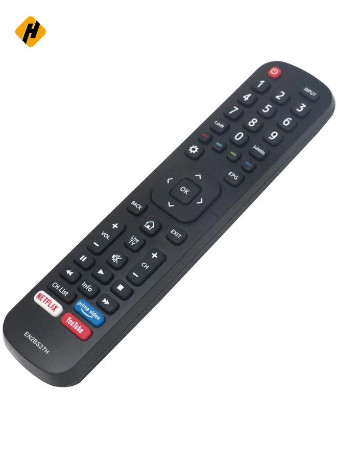 HuHa - Replacement Remote Control EN2BS27H for Hisense 4K UHD TV 55R5 50R5 58R5 65R5 B7100 70B7100UW 55B7100UW 43B7100UW 50B7100UW 65B7100UW 55B7100UW 00UW QQ8600 65Q8600UWG B8000 65B8000UW LEDN70B7100UW with battery - Image 1