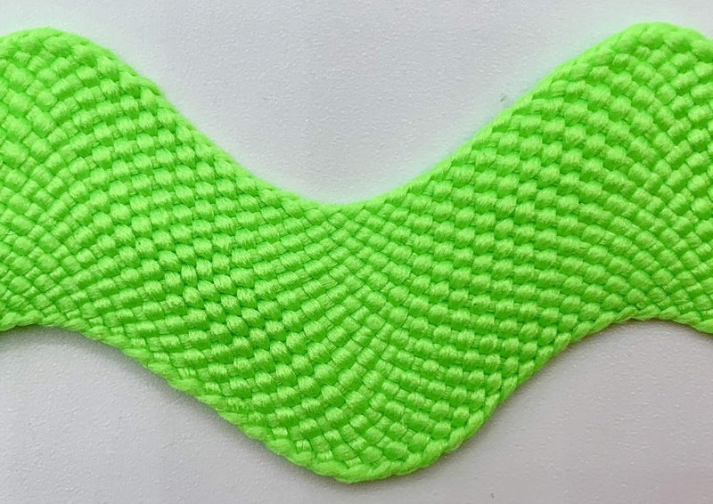 TrimPlace 1-1/8 inch Jumbo RIC Rac 12 Yards (Limelite/Green) - Image 1