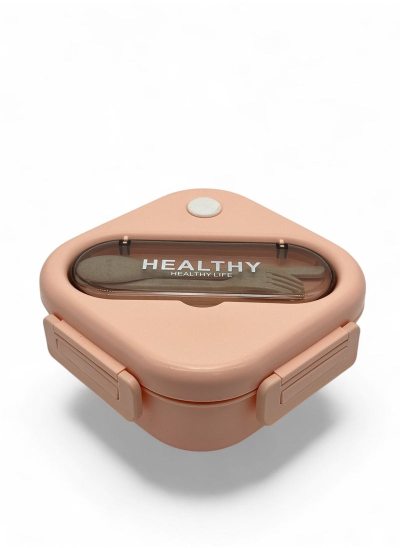 QSHOP - Imported Premium Lunch Box 3 Compartments Interior Includes Spoon and Fork Microwave Safe Leak Proof Cutlery Divider Plastic Thermal Insulation by QShop®️ - Image 1