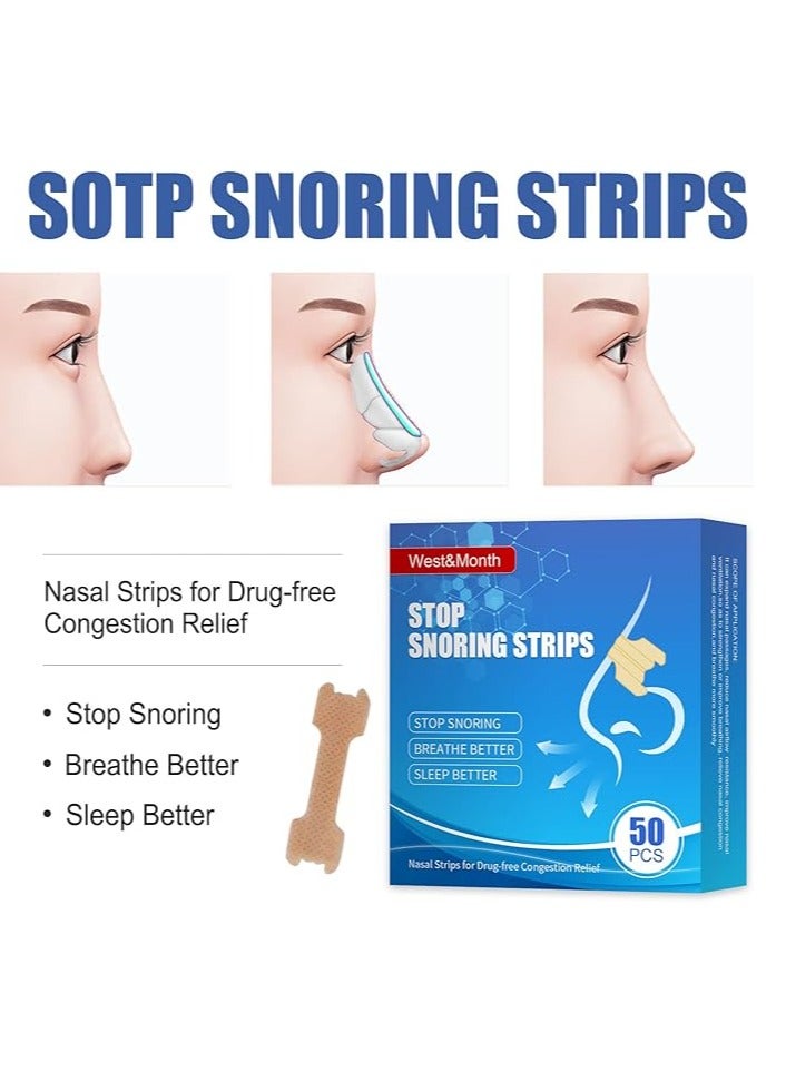 general Snoring Strips, Anti-Snoring Patches, 50 Breathing Napping Strips, Relieves Nasal Congestion, Improves Airflow, Comfortably Fits Snoring Patches, Super Powerful Anti-Snoring Solution - Image 3