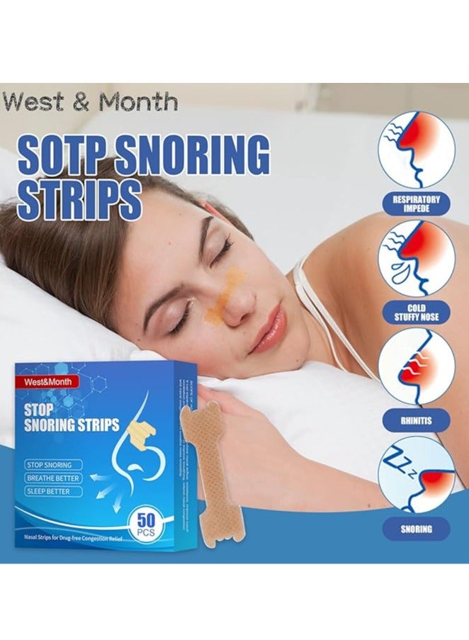 general Snoring Strips, Anti-Snoring Patches, 50 Breathing Napping Strips, Relieves Nasal Congestion, Improves Airflow, Comfortably Fits Snoring Patches, Super Powerful Anti-Snoring Solution - Image 4