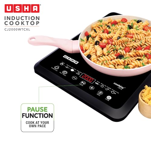 Usha Cookjoy (Cj2000Wtc) 2000 Watt Induction Cooktop with Touch Control (Black), Sealed, 1 Burner - Image 5