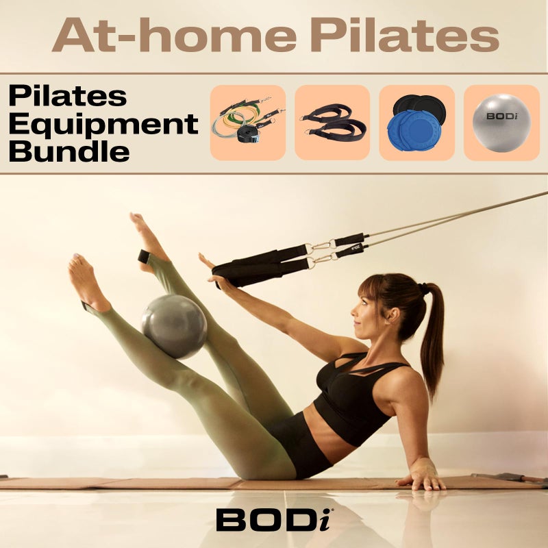 bodi Track Pilates Home Workout Kit â€“ Full-Body Resistance Band System with Door Anchor, Pilates Straps, Core Ball & Slides with Booties â€“ Strength Training & Core Sculpting Set, at-Home Fitness Equipment - Image 3