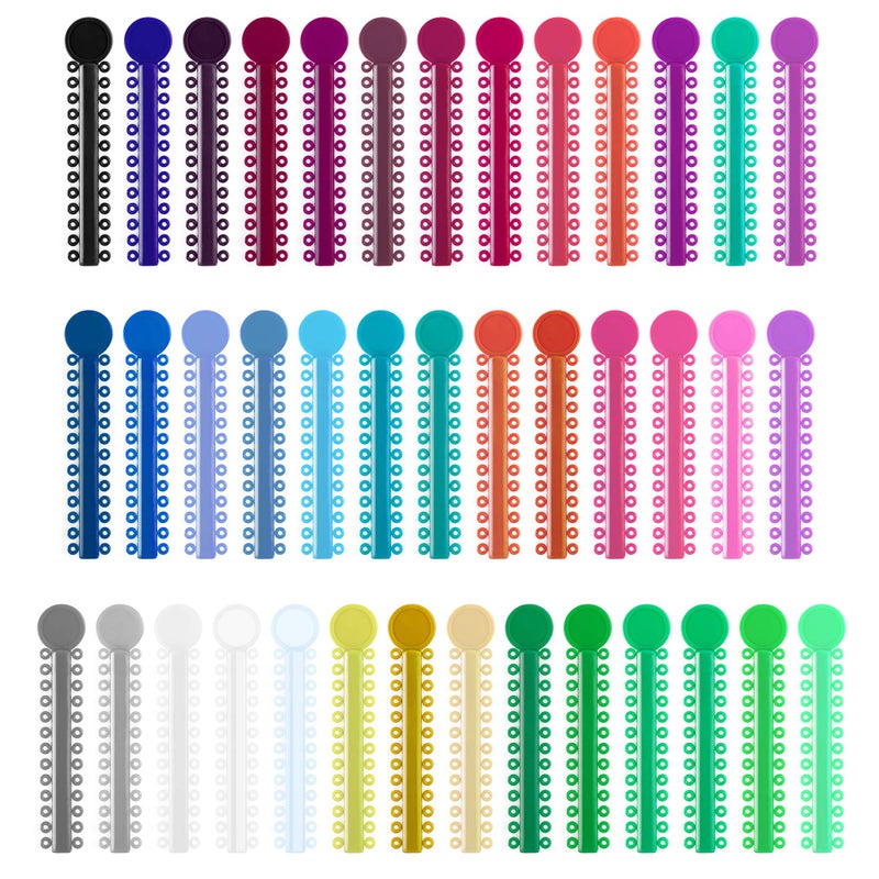 Orthodontic Ligature Ties MultiColor Orthodontic Elastomeric ORings Braces Rubber Bands Assorted Dental Ligature Elastic Rubber Ties 1040 Pcs