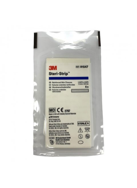 3M Steri-Strip reinforced Skin Closures - 1/2" x 4" - 10 pack of 6 strip envelope (60 strips)