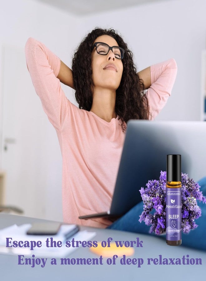 MenstrEaze Natural Sleep Essential Oil Roll On, 100% Natural Deep Relaxation Blend with Lavender, Chamomile, Sweet Orange Aromatherapy Oils, 10ml - Image 4