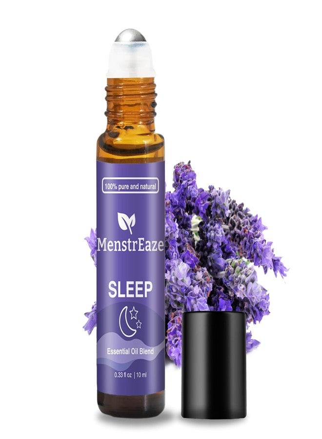 MenstrEaze Natural Sleep Essential Oil Roll On, 100% Natural Deep Relaxation Blend with Lavender, Chamomile, Sweet Orange Aromatherapy Oils, 10ml - Image 1