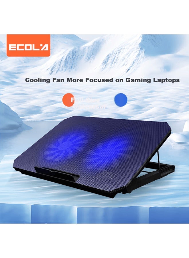 Ecola Black Ultra-thin Adjustable Cooling Stand Black - Image 1