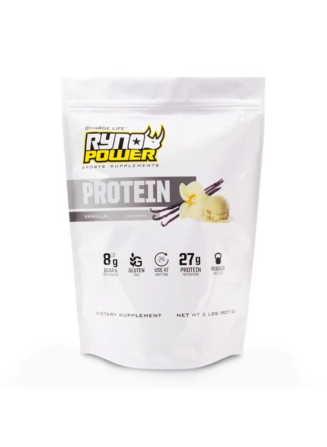 Ryno Power All Natural Whey Protein 2lb (20 Servings) 'Vanilla' - 100% Whey Protein Blend & No Fillers - Non GMO - Image 1
