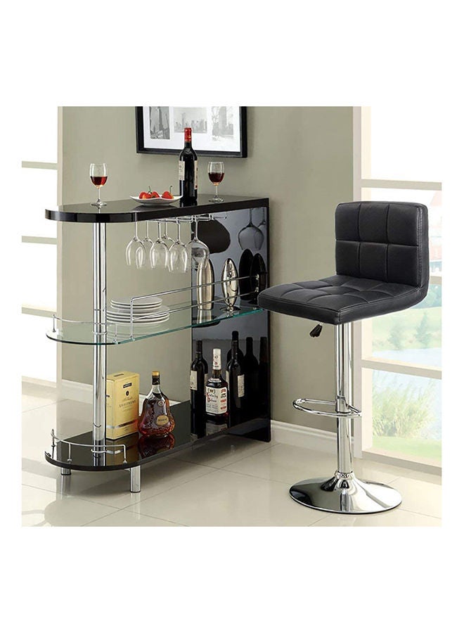 KARNAK Barstool Chair PU Leather And Stainless Steel Base Adjustable Bar Stool Height 360° Swivel  - Image 4
