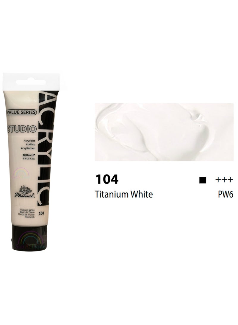 Phoenix Acrylic color 100 ml (Titanium White 104)