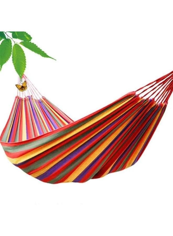 Generic Cotton Hammock Portable Camping Hammocks for Hanging Sturdy Garden Comfortable Fabric Hammock with Tree with Travel Bag for Camping Outdoor/Indoor Patio Backyard-200*150cm  - Image 4