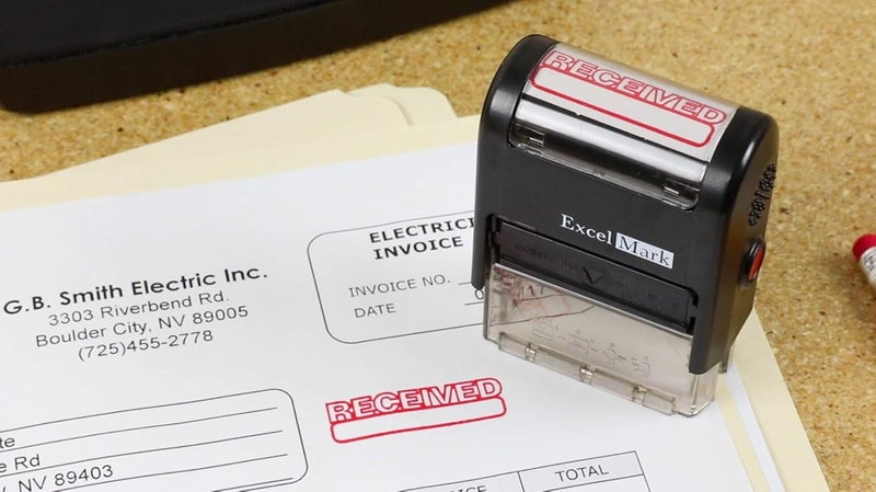 ExcelMark Received Self Inking Rubber Stamp (Stamp Plus 5cc Refill Ink) - Image 3