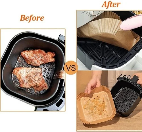 فافوري موتفاك Favorite Kitchen Airfryer Baking Paper 50 Pcs Air Fryer Square Model Baking Paper Airfryer Oil Free Fryer
